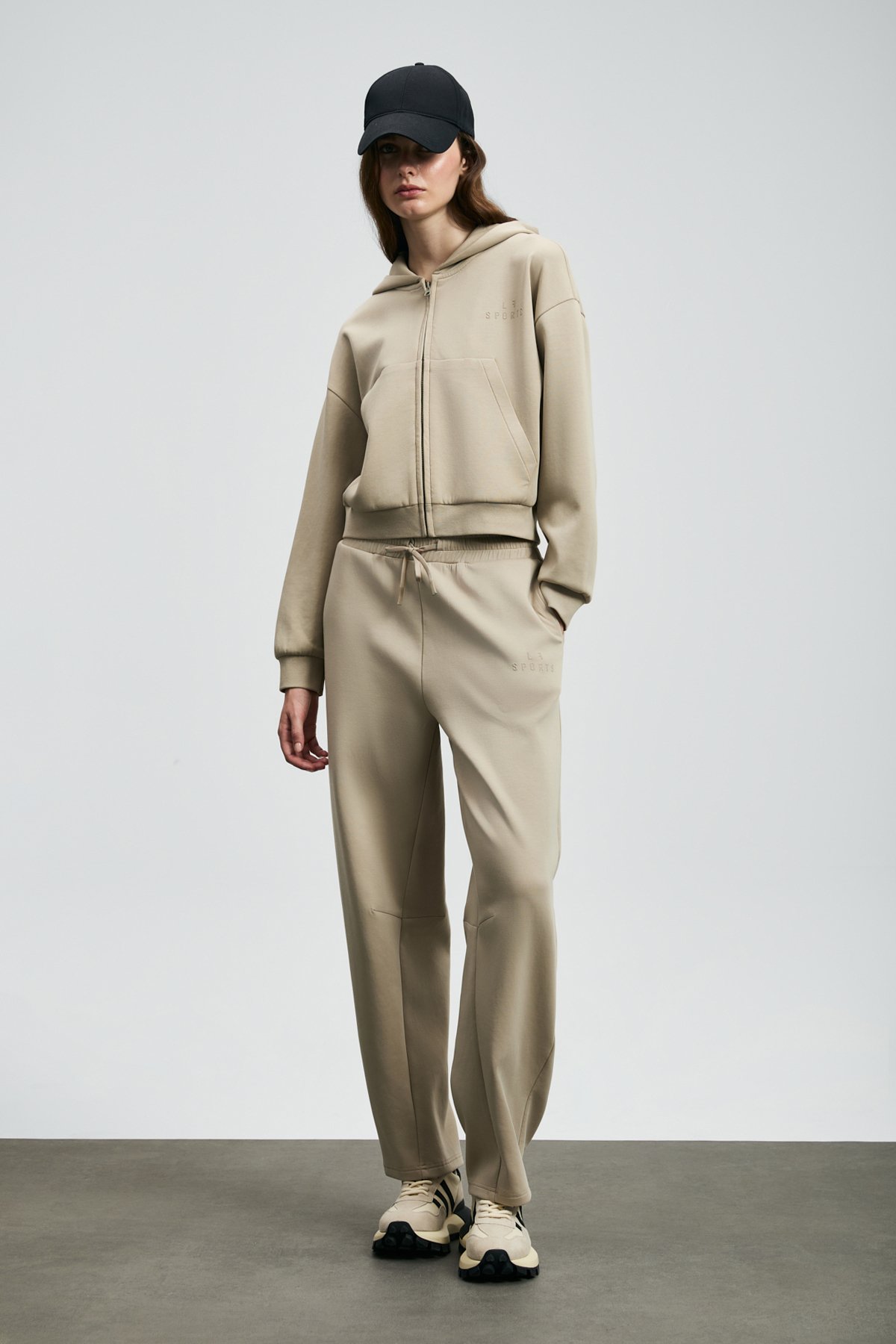 Knitted Woman Tracksuit Beıge - Lufian