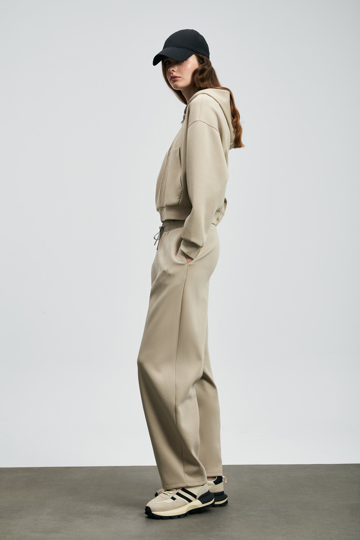 Knitted Woman Tracksuit Beıge - Lufian (1)