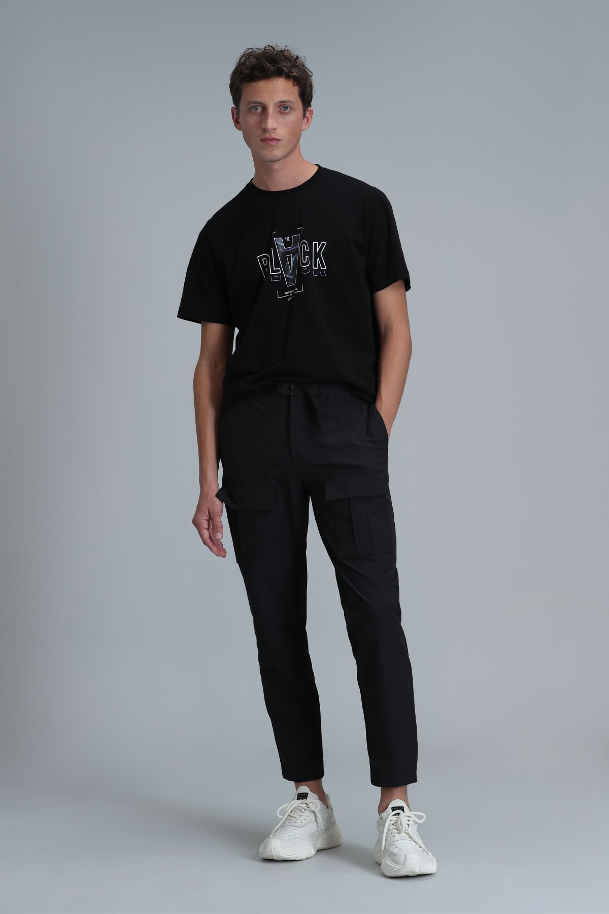 Adrıan Modern Grafik T- Shirt Siyah - Lufian (1)