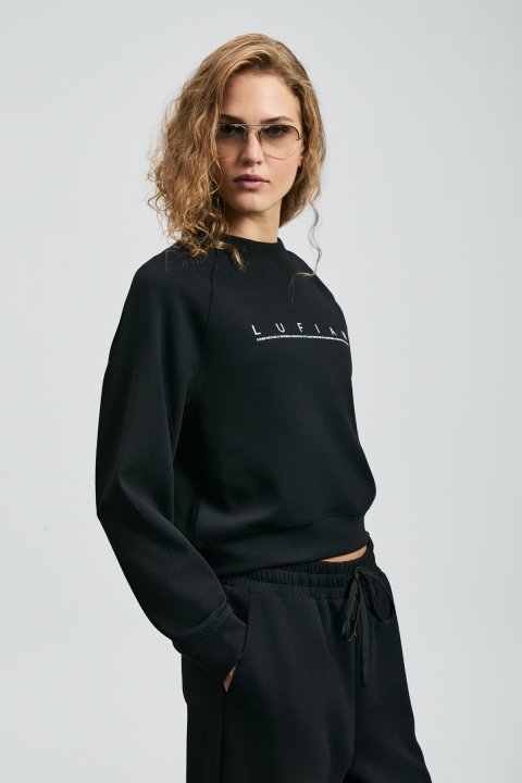 Adrıana Kadın Örme Sweatshırt Siyah - Lufian (1)