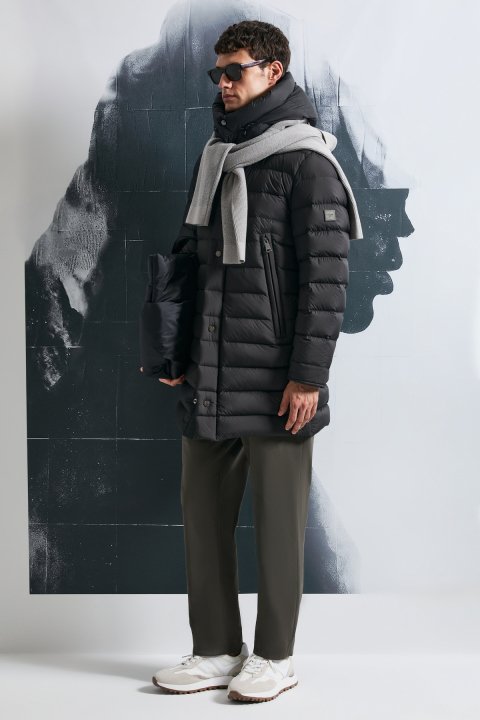 Albert Kaz Tüyü Erkek Mont Siyah - Lufian (1)