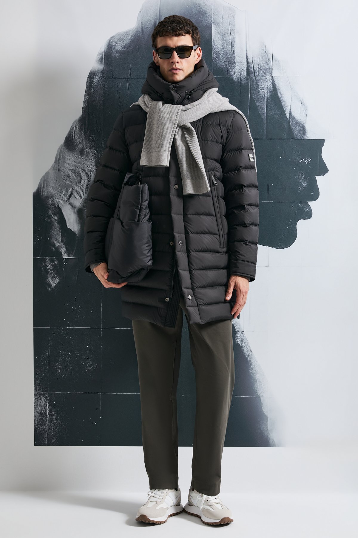 Goose Feather Male Coat Black - Lufian