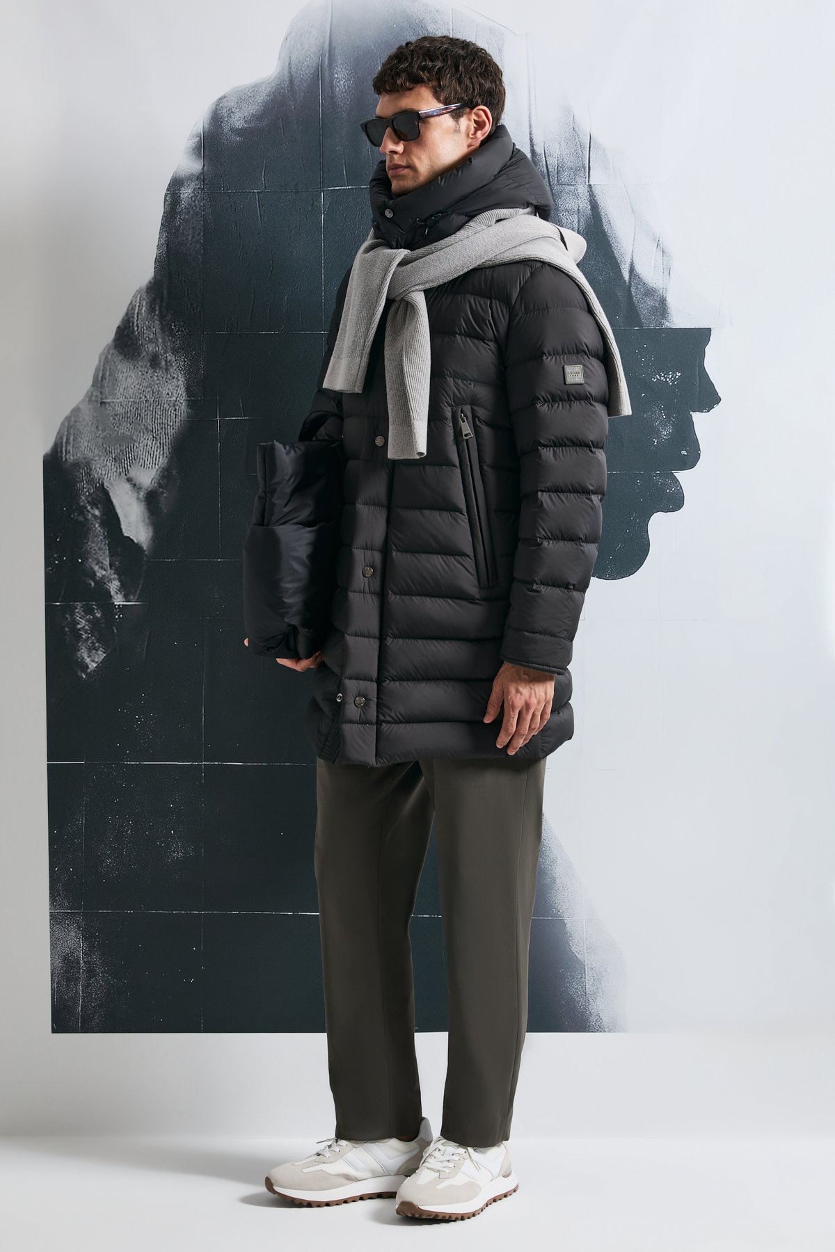 Goose Feather Male Coat Black - Lufian (1)