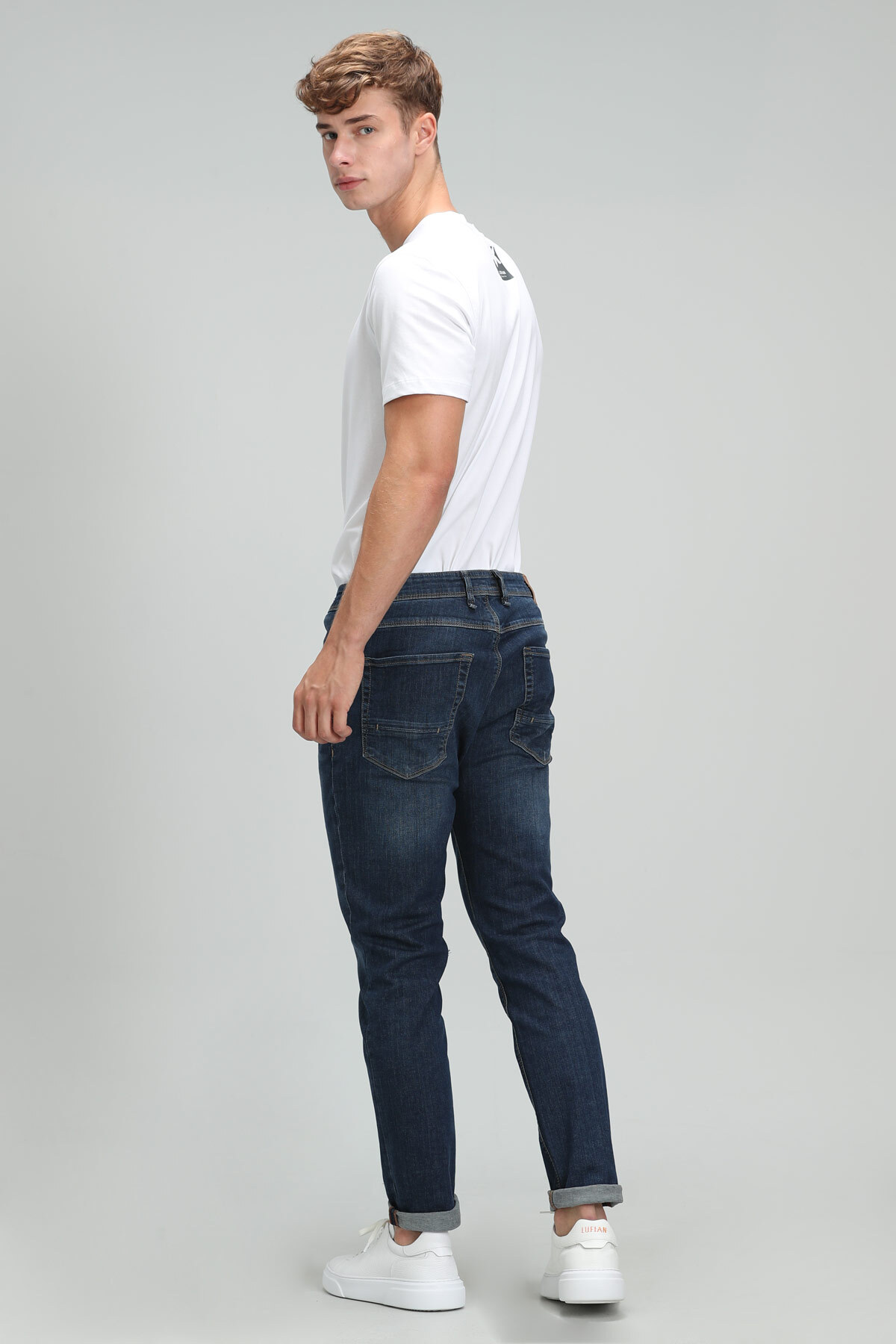 Alden Smart Jean Erkek Pantolon Slim Fit Orta Mavi