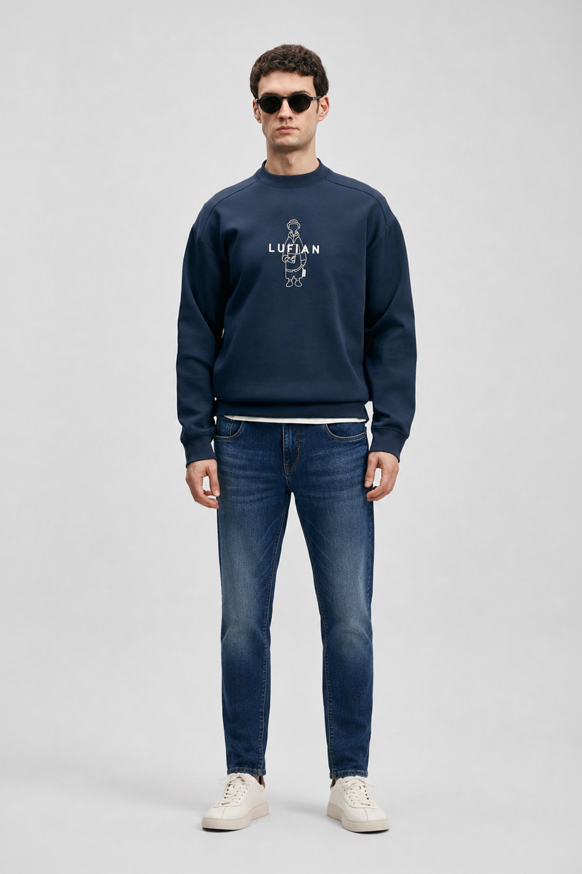 Alesso Smart Jean Erkek Pantolon Slim Fit Mavi - Lufian (1)