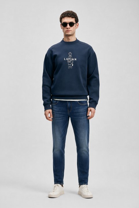 Alesso Smart Jean Erkek Pantolon Slim Fit Mavi - LUFIAN (1)