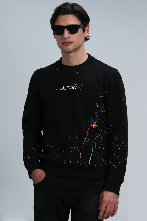 Alexander Erkek Sweatshirt Siyah - Lufian