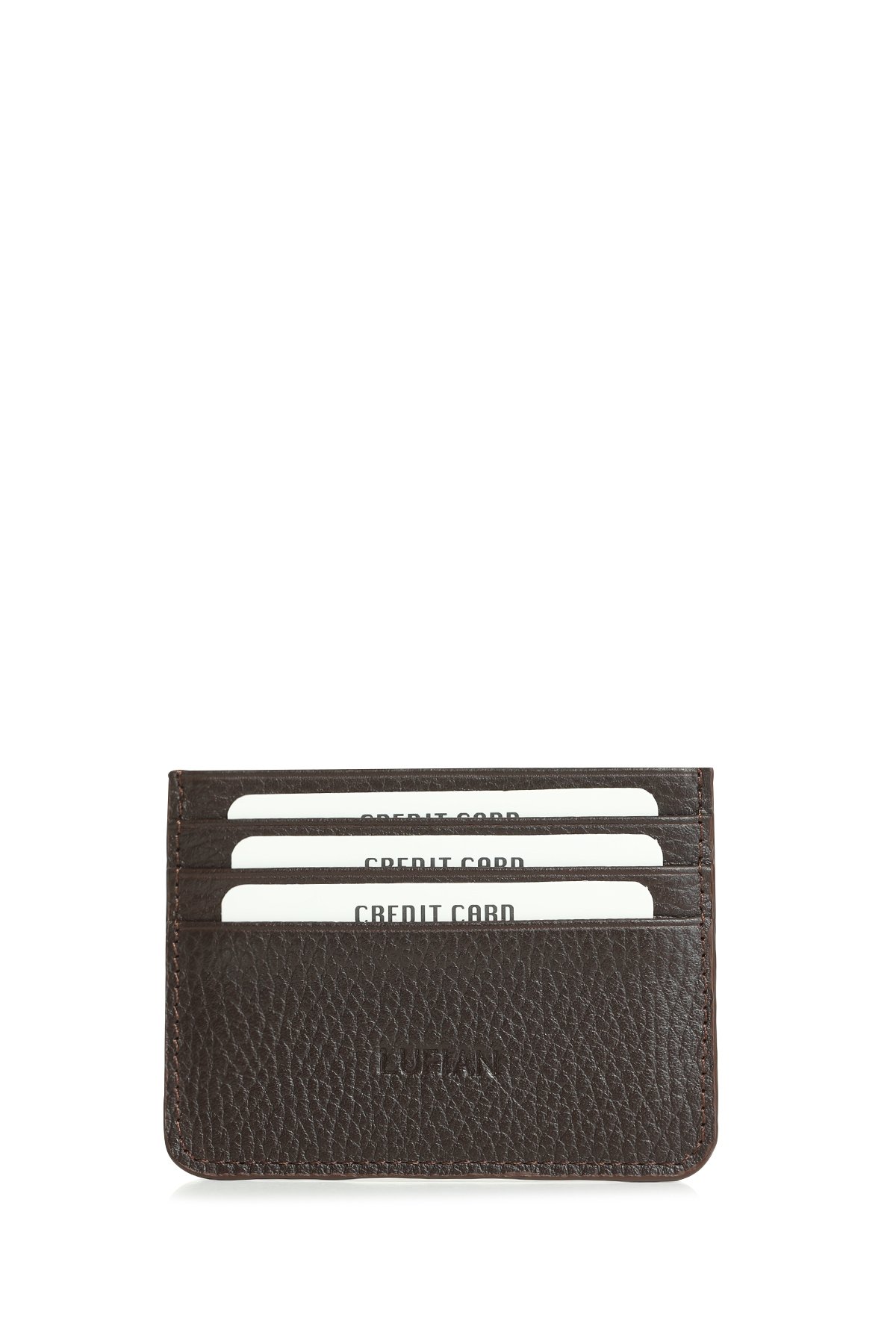 Alferd Men's Leather Card Holder Brown - LUFIAN (1)