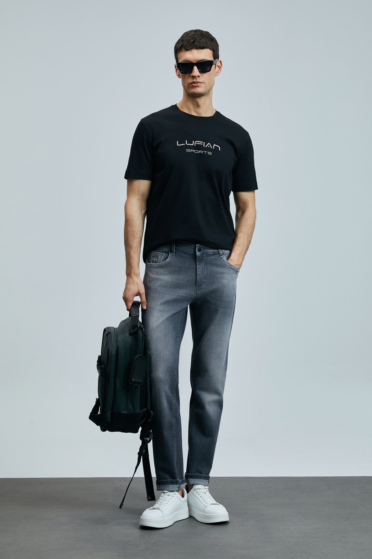 Alfıdo Smart Jean Erkek Pantolon Slim Fit Antrasit - Lufian