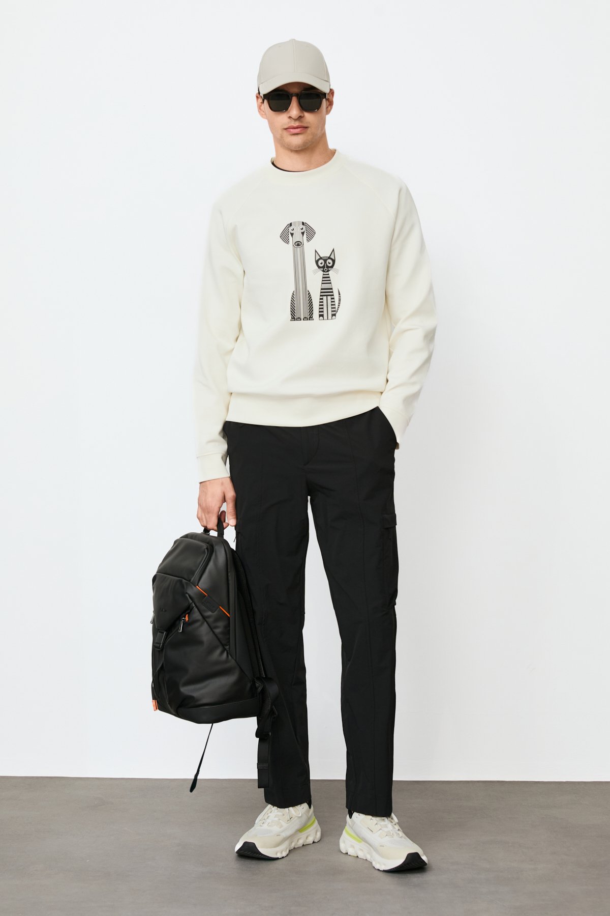 Alfred Erkek Sweatshirt Kırık Beyaz - Lufian