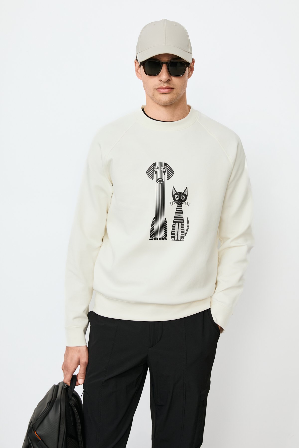 Alfred Erkek Sweatshirt Kırık Beyaz - Lufian (1)