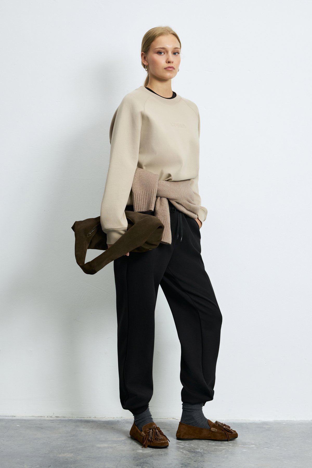 Woman Knitting Sweatsh Beıge - LUFIAN
