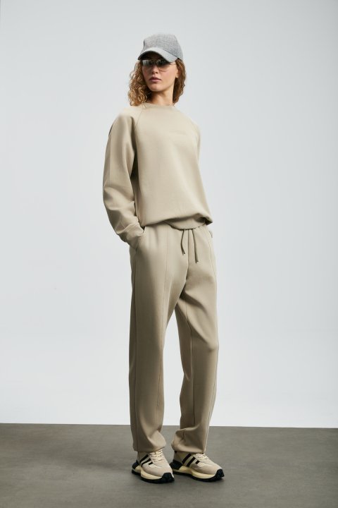 Woman Knitting Sweatsh Beıge - Lufian (1)