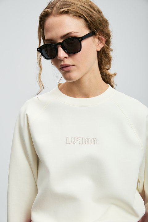 Woman Knitting Sweatsh Off Whıte - Lufian (1)