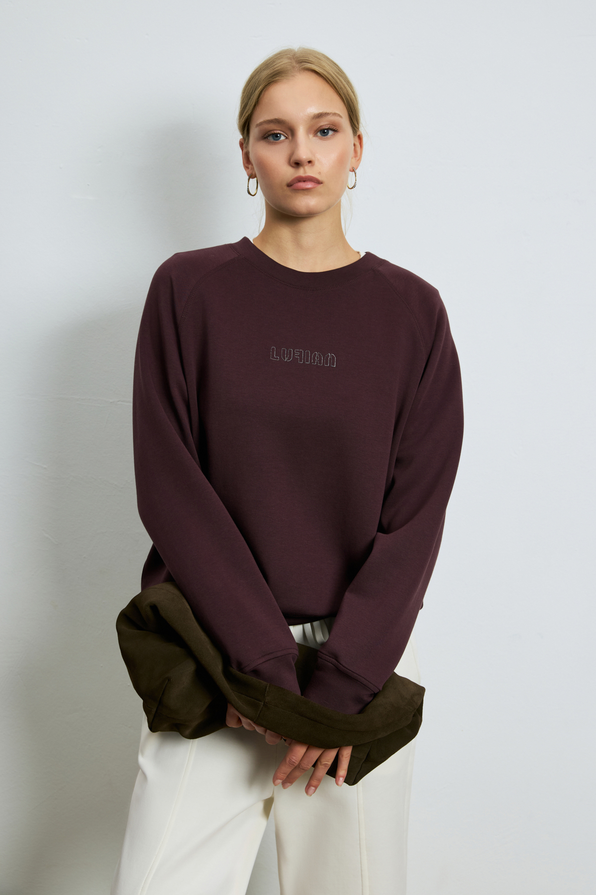 Woman Knitting Sweatsh Purple - LUFIAN