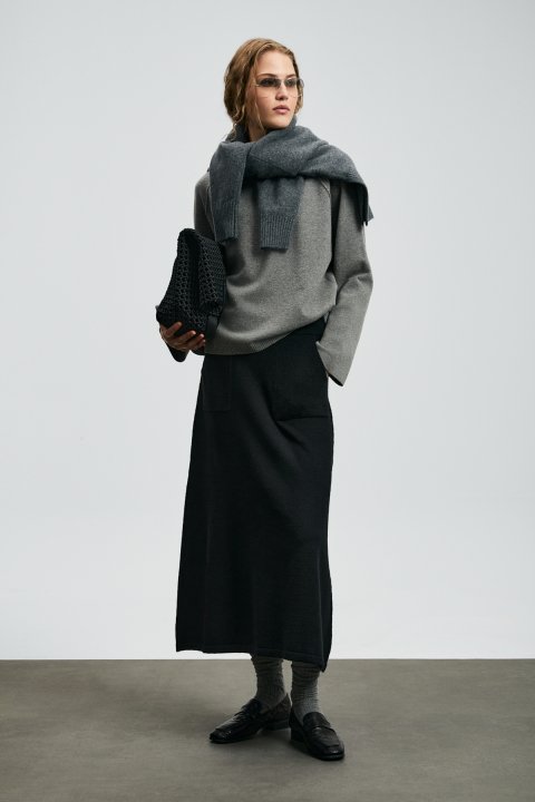 Alına Kadın Etek Siyah - Lufian (1)