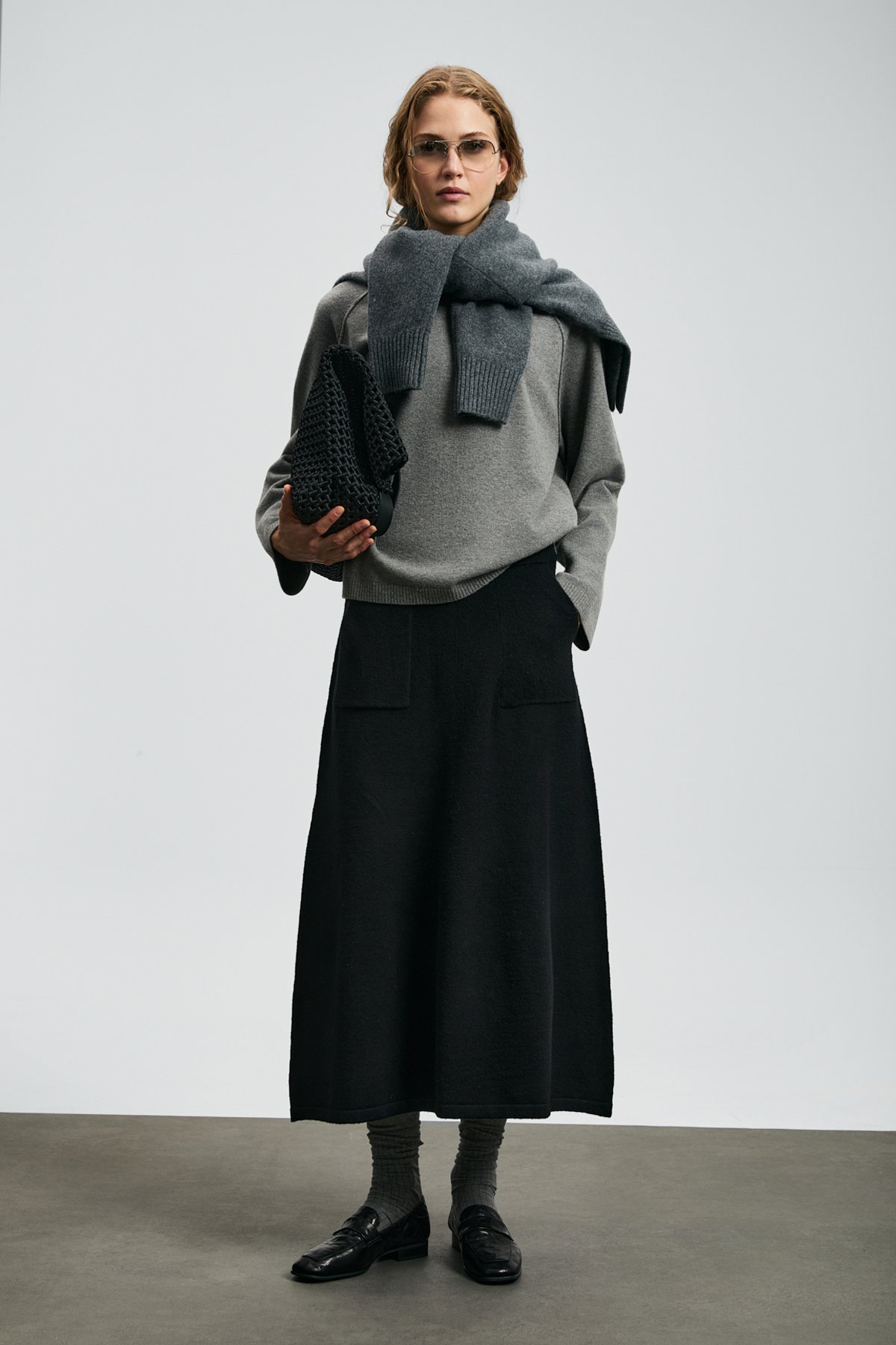 Alına Kadın Etek Siyah - Lufian