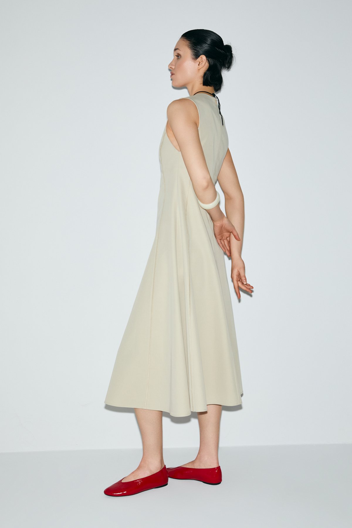 Alına Women's Dress Beige - LUFIAN (1)