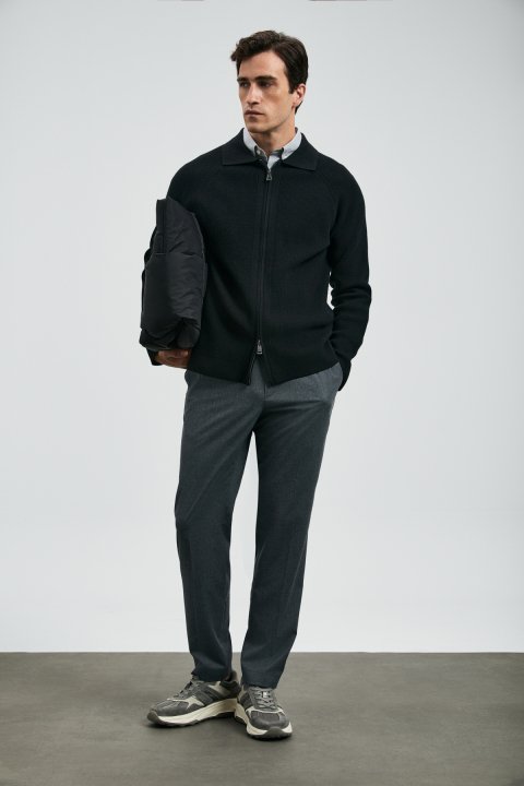 Amber Erkek Hırka Siyah - Lufian (1)