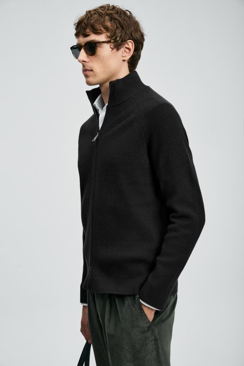 Amber Men's Cardigan Black - Lufian (1)