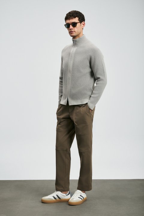 Amber Men's Cardigan Mink - LUFIAN (1)