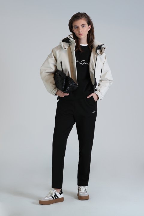 Amber Örme Kadın Eşofman Altı Siyah - Lufian