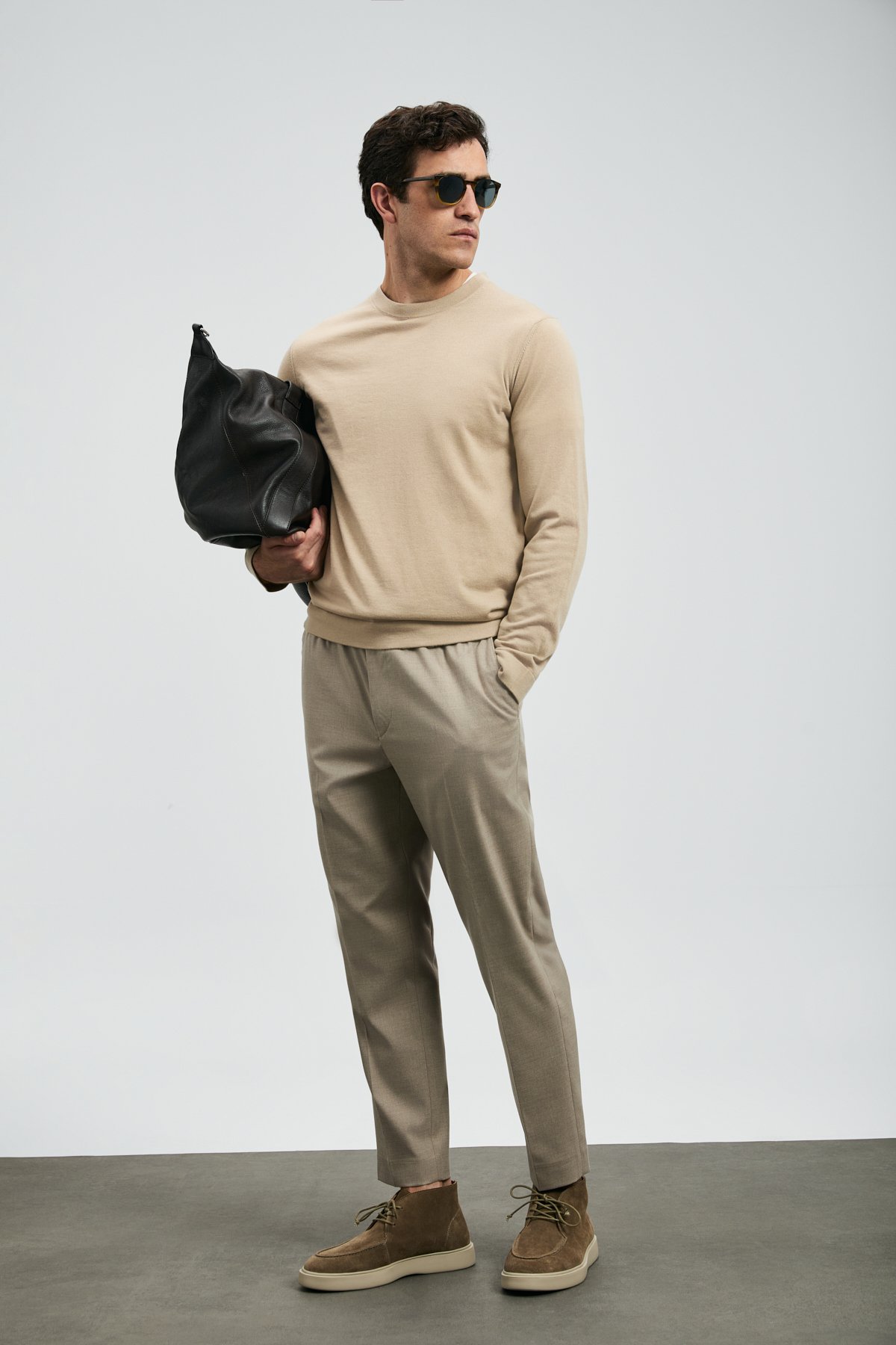 Smart Mens Chino Pants Slım Fıt Beıge - Lufian