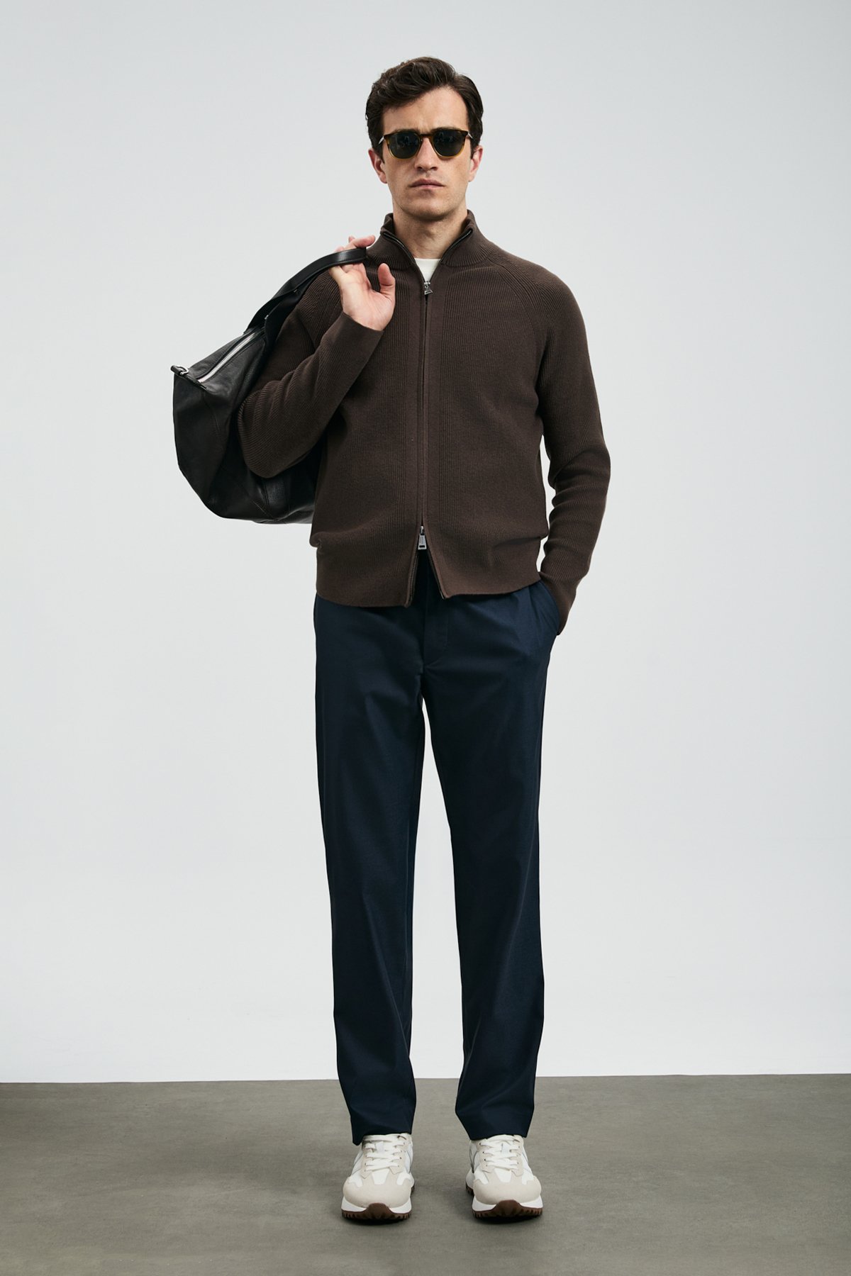 Smart Mens Chino Pants Slım Fıt Navy - Lufian