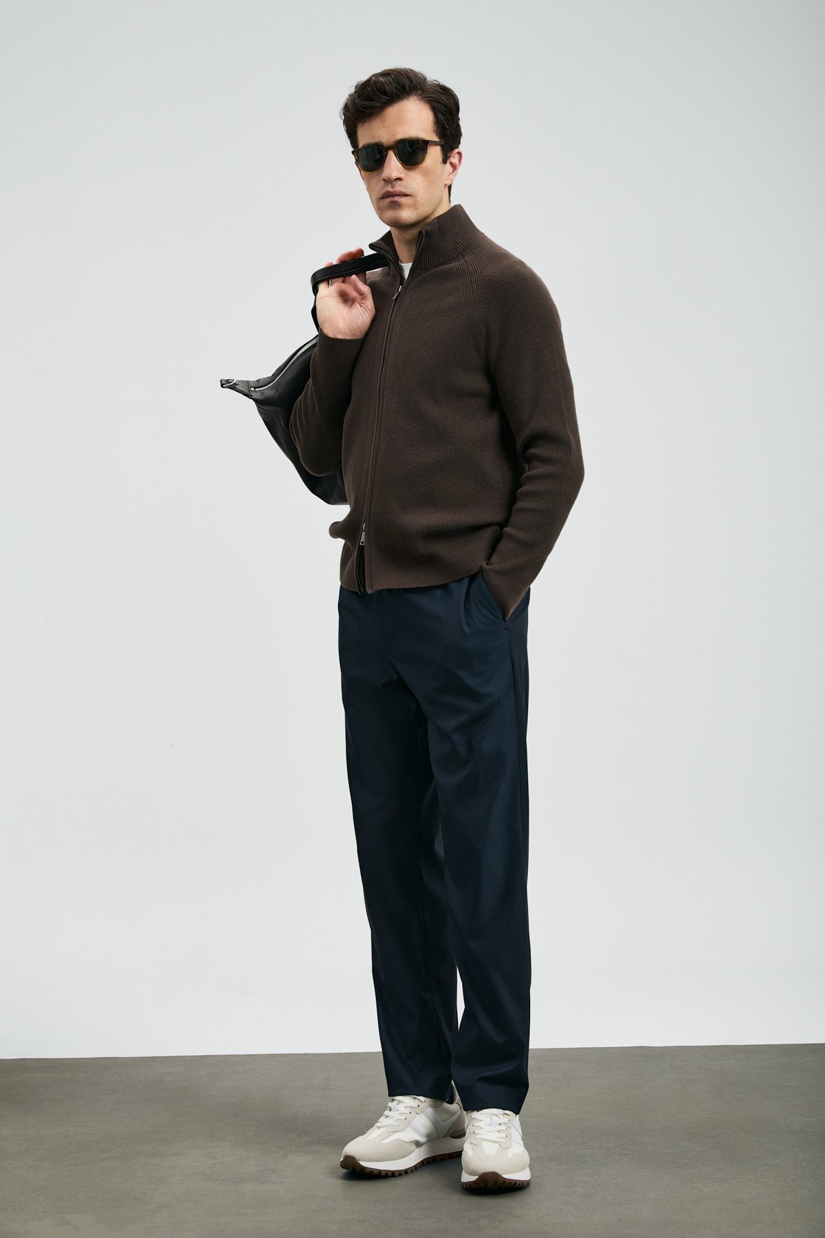 Smart Mens Chino Pants Slım Fıt Navy - Lufian (1)