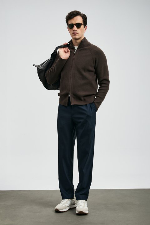 Amber Smart Erkek Chino Pantolon Slim Fit Lacivert - LUFIAN