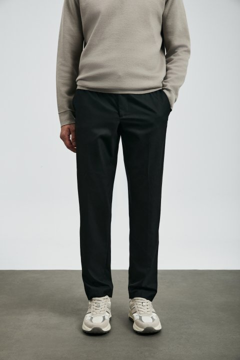 Amber Smart Erkek Chino Pantolon Slim Fit Siyah - Lufian (1)