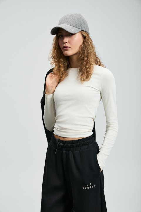 Amıra Kadın T- Shırt Kırık Beyaz - Lufian