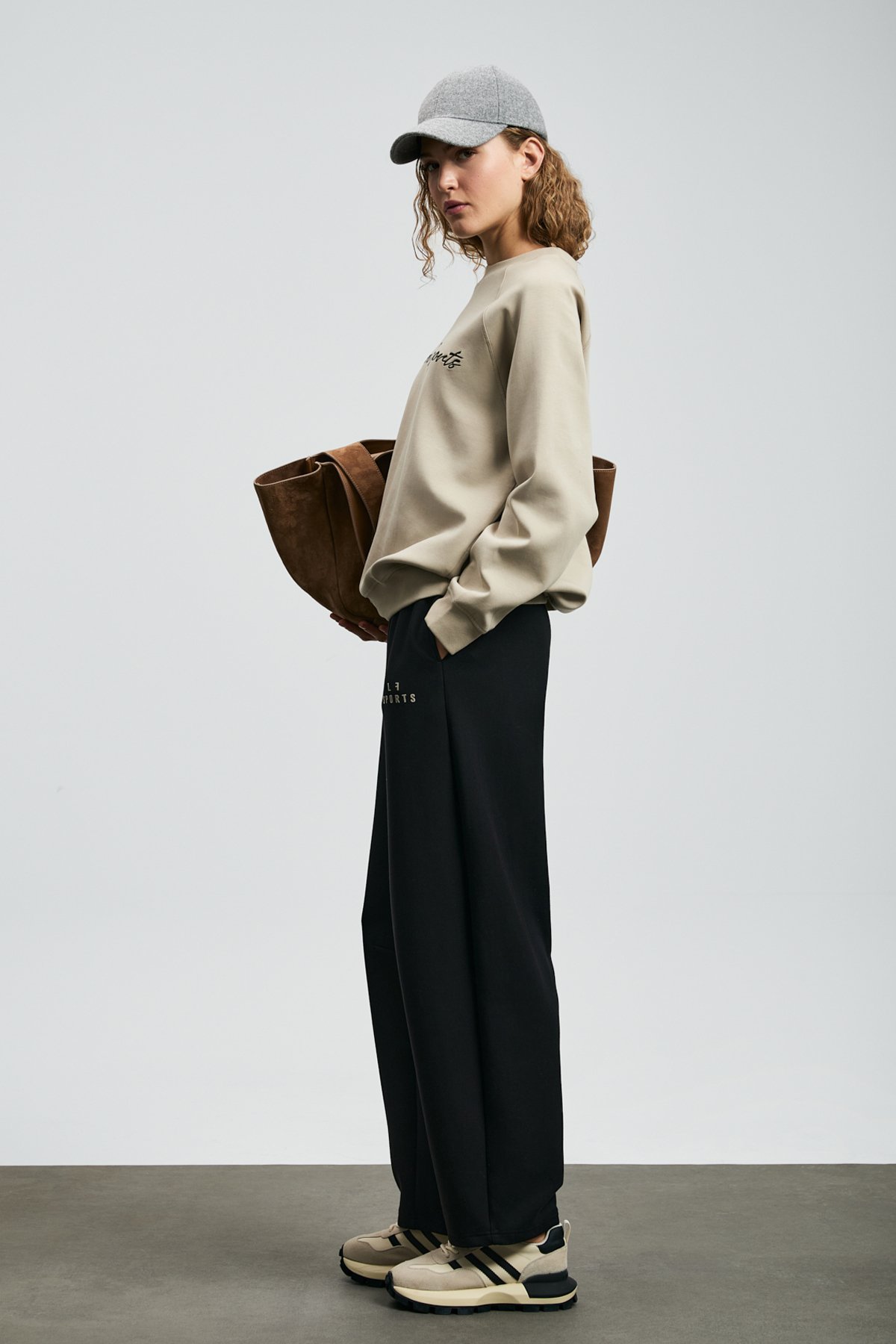 Ander Kadın Örme Sweatshırt Bej - Lufian (1)