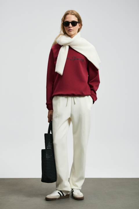 Ander Kadın Örme Sweatshırt Bordo - Lufian (1)