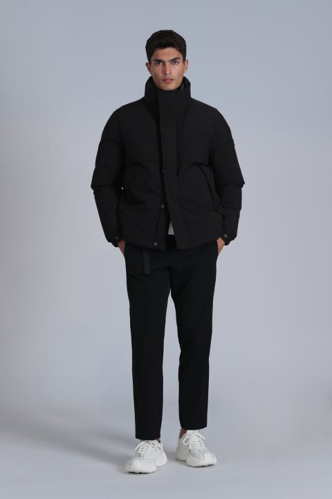Andor Goose Feather Male Coat Black - Lufian