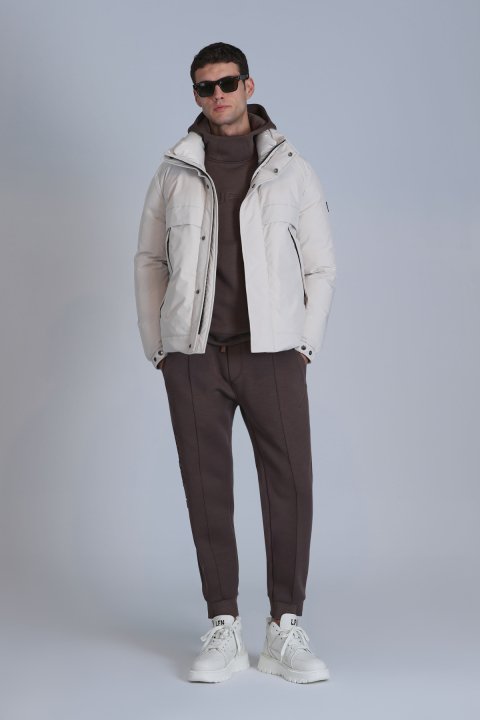 Andor Goose Feather Male Coat Stone - Lufian
