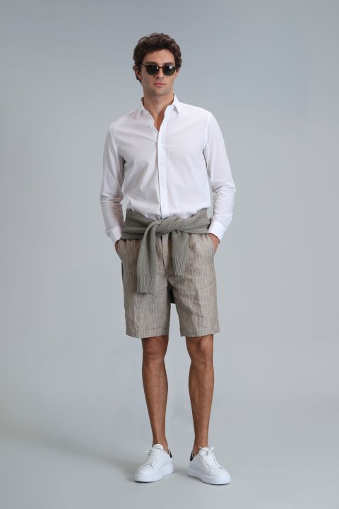Andre Spor Erkek Chino Şort Slim Fit Bej - Lufian (1)