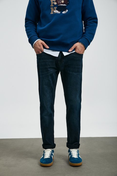 Andrea Sports Jeans Men's Pants Slim Fit Blue - Lufian (1)