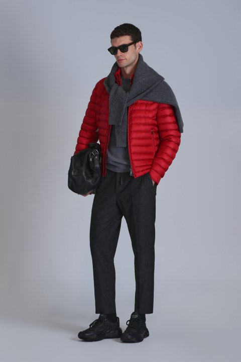 Andy Kaz Tüyü Erkek Mont Kırmızı - Lufian