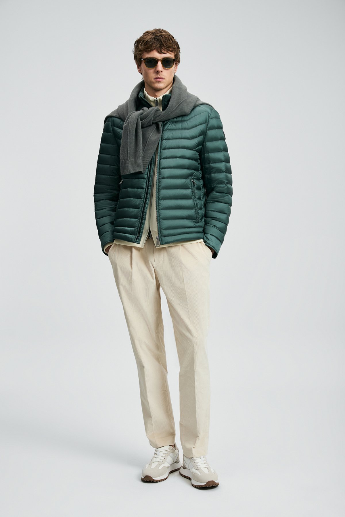 Goose Feather Male Coat Green - Lufian
