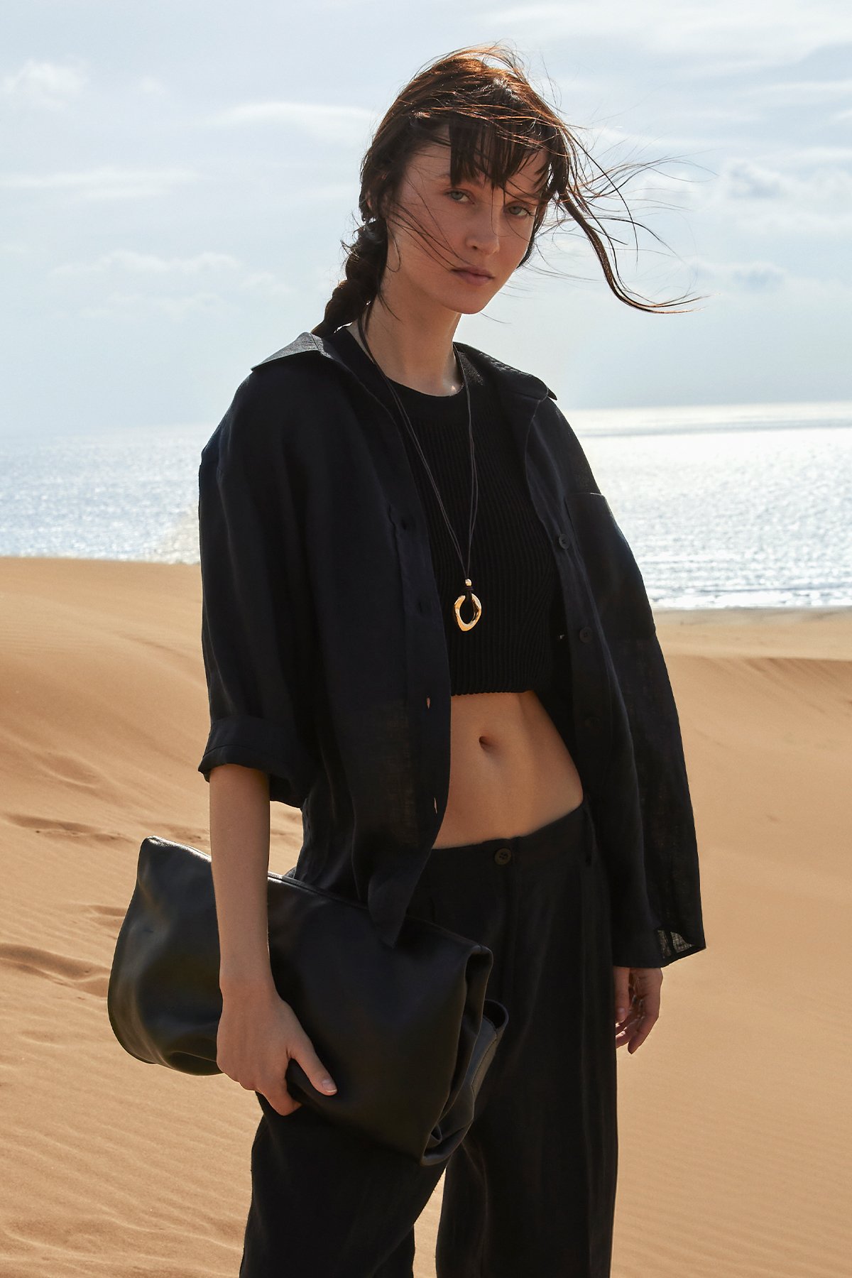 Angel Kadın Kazak Siyah - Lufian