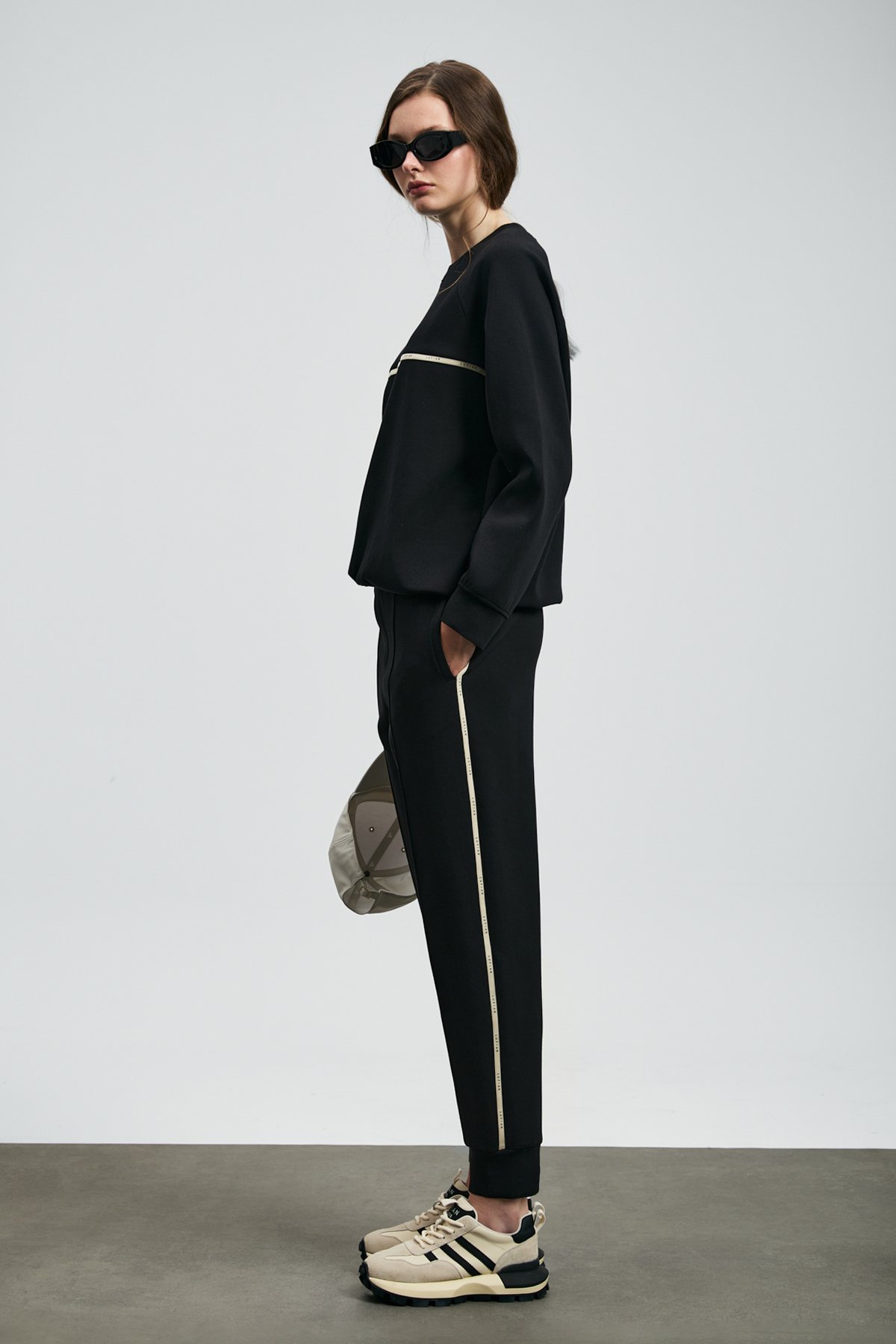 Angelına Kadın Örme Sweatshırt Siyah - Lufian (1)