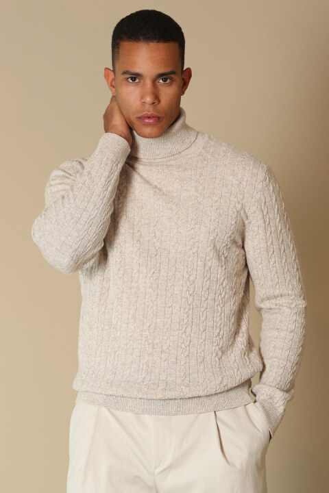 Anka Full Fısher Men Sweater Ecru - Lufian