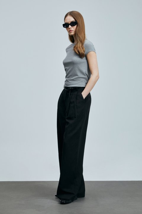 Ann Kadın T- Shırt Gri - Lufian (1)