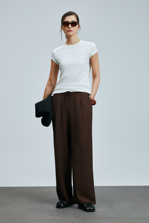 Ann Kadın T- Shırt Kırık Beyaz - Lufian (1)