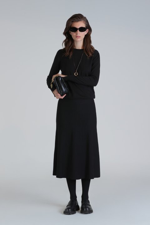 Anna Kadın Etek Siyah - Lufian