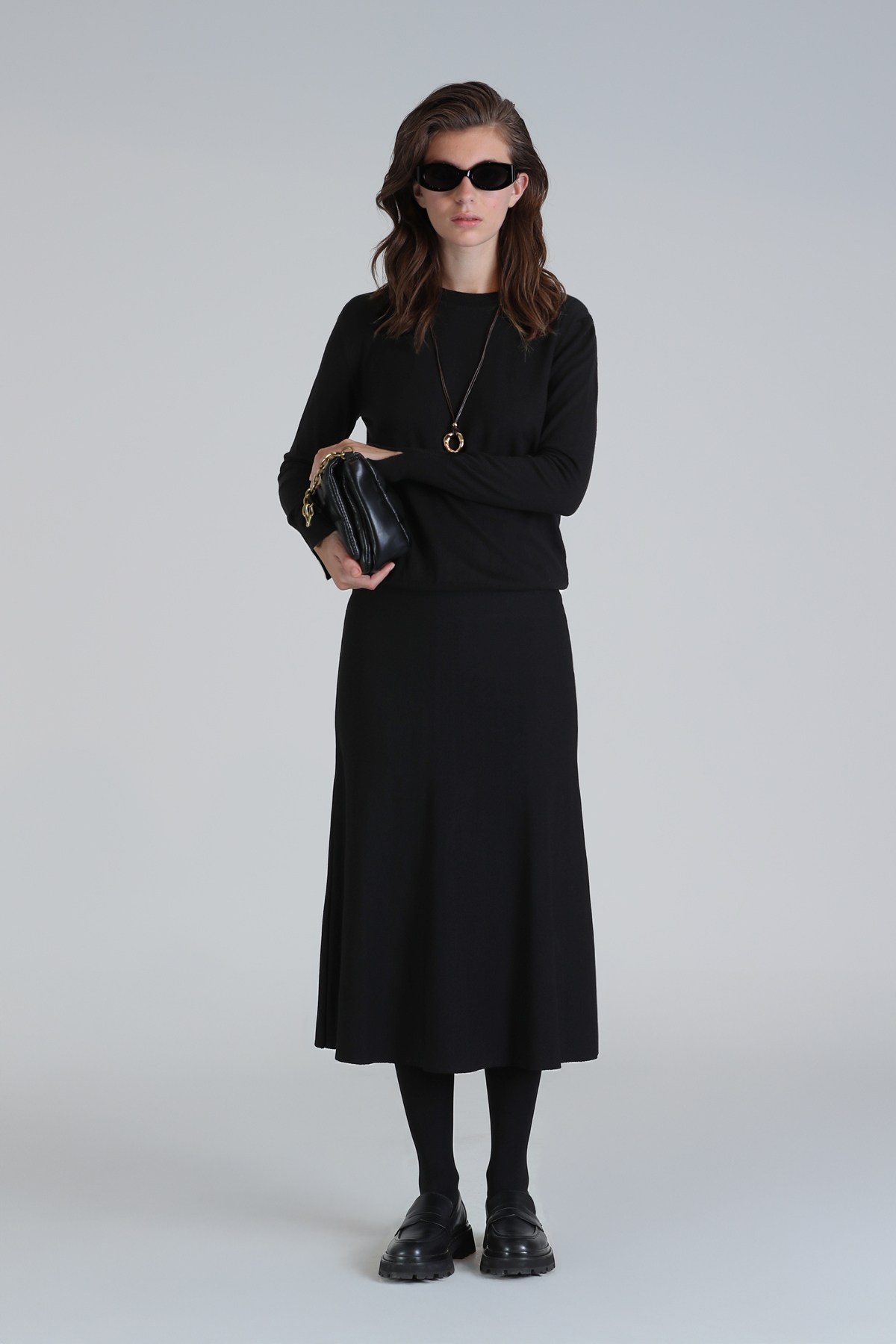 Anna Kadın Etek Siyah - Lufian