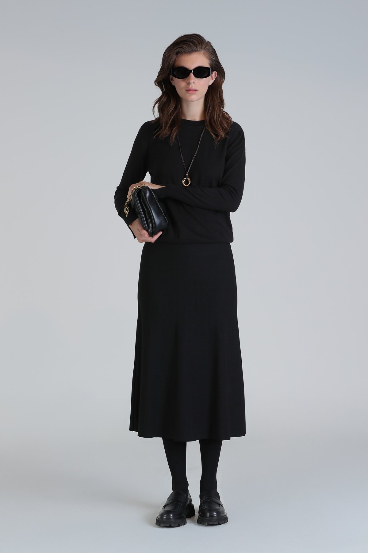 Anna Women's Skirt Black - LUFIAN