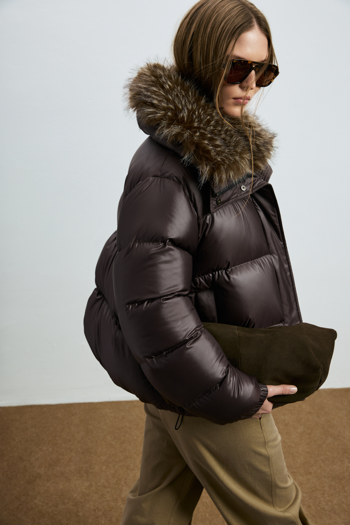 Kaztüyü Woman Coat Brown - LUFIAN