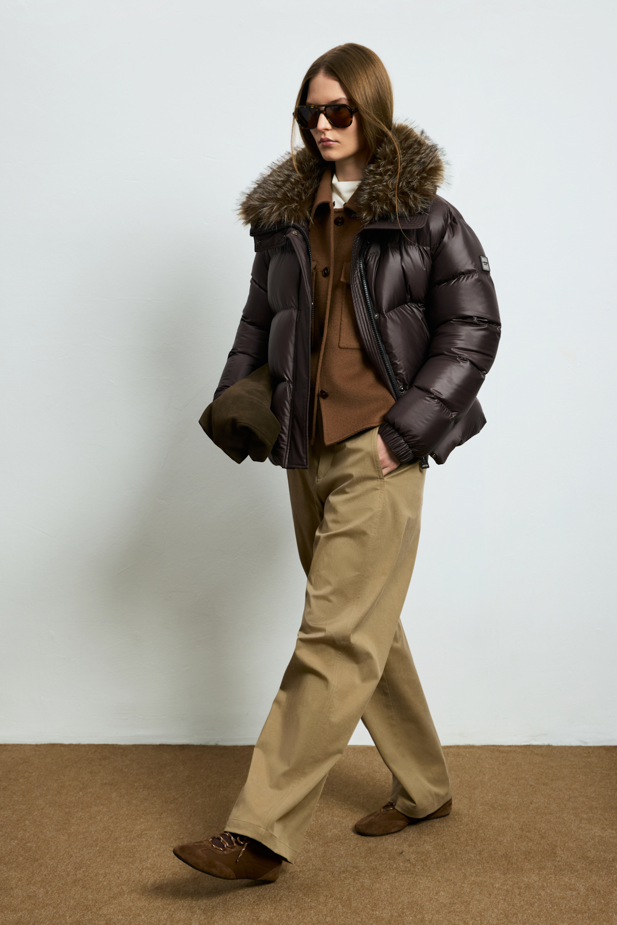 Kaztüyü Woman Coat Brown - LUFIAN